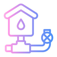 plumbing Line Gradient Icon