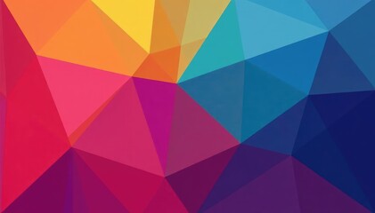 Fototapeta premium Geometric shapes in vibrant color, endlessly repeating , contemporary, wallpaper, mosaic