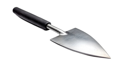 Sharp Metal Trowel with Black Handle for Gardening and Landscaping Use