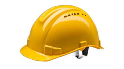 Bright Yellow Safety Helmet for Construction and Industrial Use