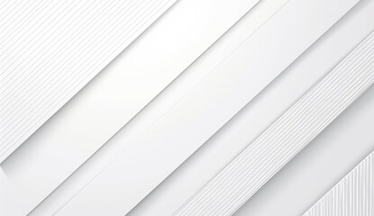 Obraz premium Minimalist white background with diagonal lines and light gray tones