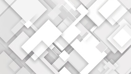 Obraz premium Modern white geometric background featuring light gray and white diamond shapes