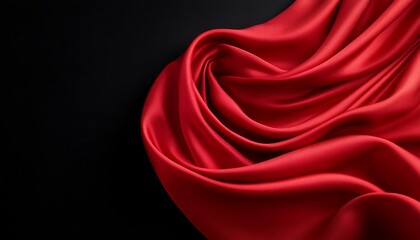 Red Silk Drape Closeup
