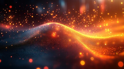 Abstract Waves of Light Creating Dynamic Energy in Motion