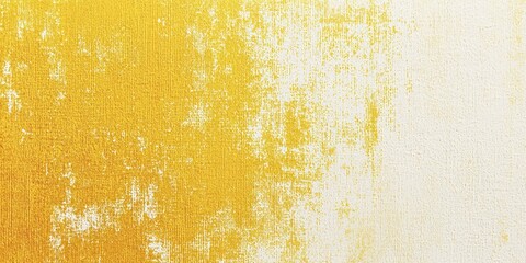 Abstract gold and white textured background. Gradient paint splatter effect.