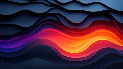 Vibrant Abstract Wave Patterns in Red and Blue Tones for Design