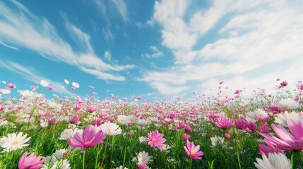 Nature's Renewal Celebrating the First Day of Spring and Flower Fields