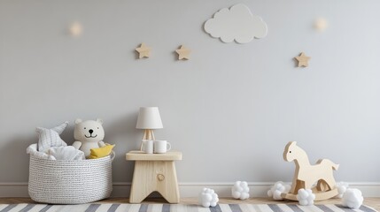 Charming and Minimalist Children's Room Corner By Generated AI