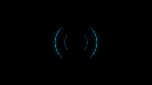  Radio waves animation. Frequency radio wave signal concept.
