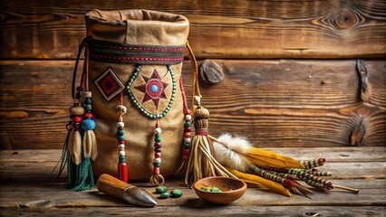 Native American Medicine Bag Contents, spiritual practices, tribal symbols