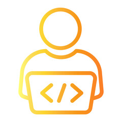 Obraz premium programmer Line Gradient Icon