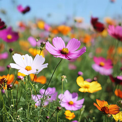 Fototapeta premium Celebrating Nowruz and Ostara Spring's First Day Blooming Flowers and Greenery
