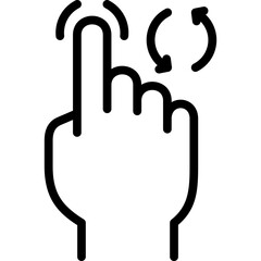 refresh button icon illustration design with outline