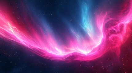 Obraz premium Cosmic Nebula: Pink and Blue Hues