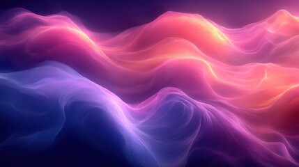 Fototapeta premium Abstract Waves of Colorful Light Flowing in Soft Gradients in Motion