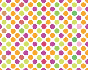 Colorful seamless background with circles pola dot