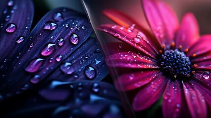 water drops on flower