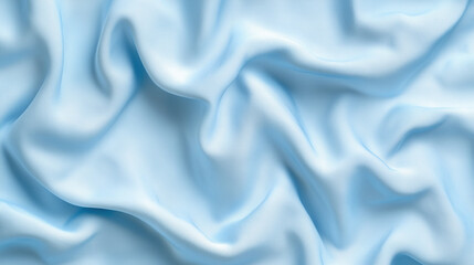 Obraz premium Soft sky blue fabric draped in gentle waves, a serene and calming textile texture with subtle light variations.