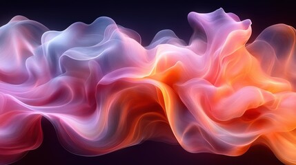 Obraz premium Colorful Abstract Flowing Waves in Soft Fluid Motion