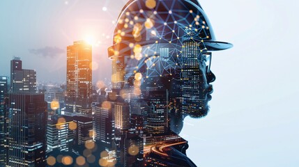 Futuristic cityscape with digital intelligence and network connectivity showcasing the potential of advanced technology and urban innovation for a transformed future
