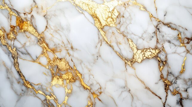 White marble with gold veins
