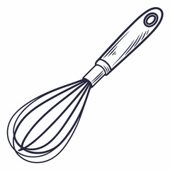 Fototapeta premium A silhouette of a whisk
