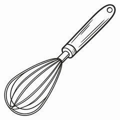 A silhouette of a whisk