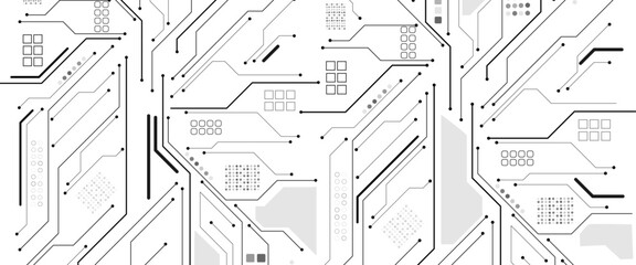 Abstract background electronic printed circuit board, with dot and connection line.