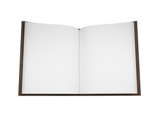 開いた白紙の茶色い本