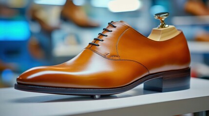 Custom Shoe Fitting Process on Isolated White Background