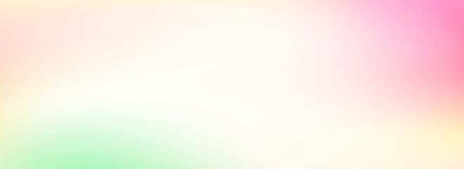 Pink green smooth gradient. Springtime color blurred background. Summer mood pastel blurred gradient backdrop. Fresh abstract spring theme wallpaper for poster, banner, template, presentation. Vector