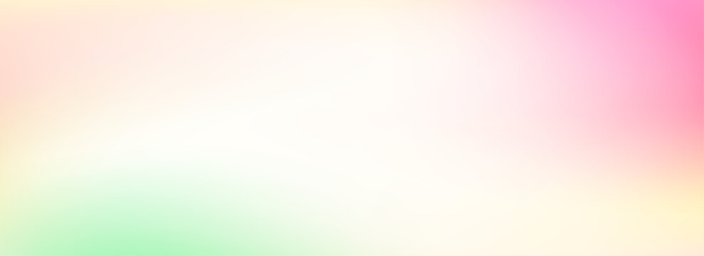 Pink green smooth gradient. Springtime color blurred background. Summer mood pastel blurred gradient backdrop. Fresh abstract spring theme wallpaper for poster, banner, template, presentation. Vector