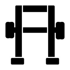 Squat rack solid icon
