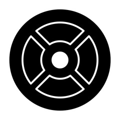 Weight plates solid icon