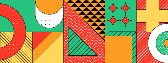 colorful abstract geometric artwork in a modern and vibrant design vector illustration