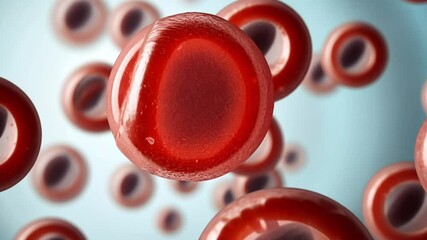 Microscopic View of Red Blood Cells in Human Blood - Powered by Adobe