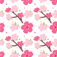Cherry Blossom Seamless Pattern