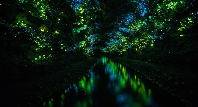 Enchanting Glowworm Cave Bioluminescent Wonders in Underground River