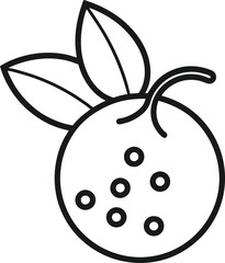 Acai outline icon on white background.