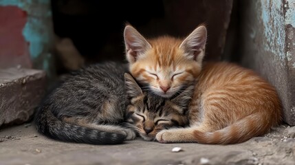 Cozy Kittens in Warm Embrace