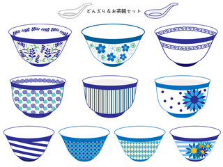 器■柄入りの器セット（青）