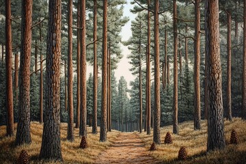 Obraz premium forest in the morning