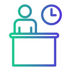 Obraz premium waiting Line Gradient Icon