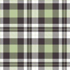 Iridescent Greenish Grey and Soft Dark Grey Seamless Tartan Textile Design