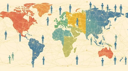 Minimalist of Connected Global Diversity with Simple Human Figures