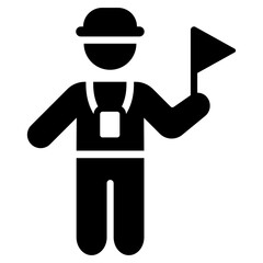 Travel Guide Icon Black Style