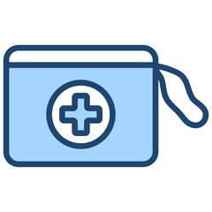 Obraz premium First Aid Icon Lineal Blue Style