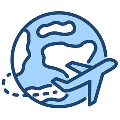 Voyage Icon Lineal Blue Style