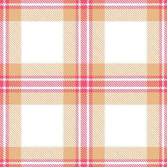 Dark Warm Pink Seamless Tartan with Light White accents Textile Design