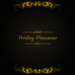 golden floral background